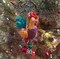 Tree Buddees Rooster and Bulbs Funny Christmas Ornament Decoration